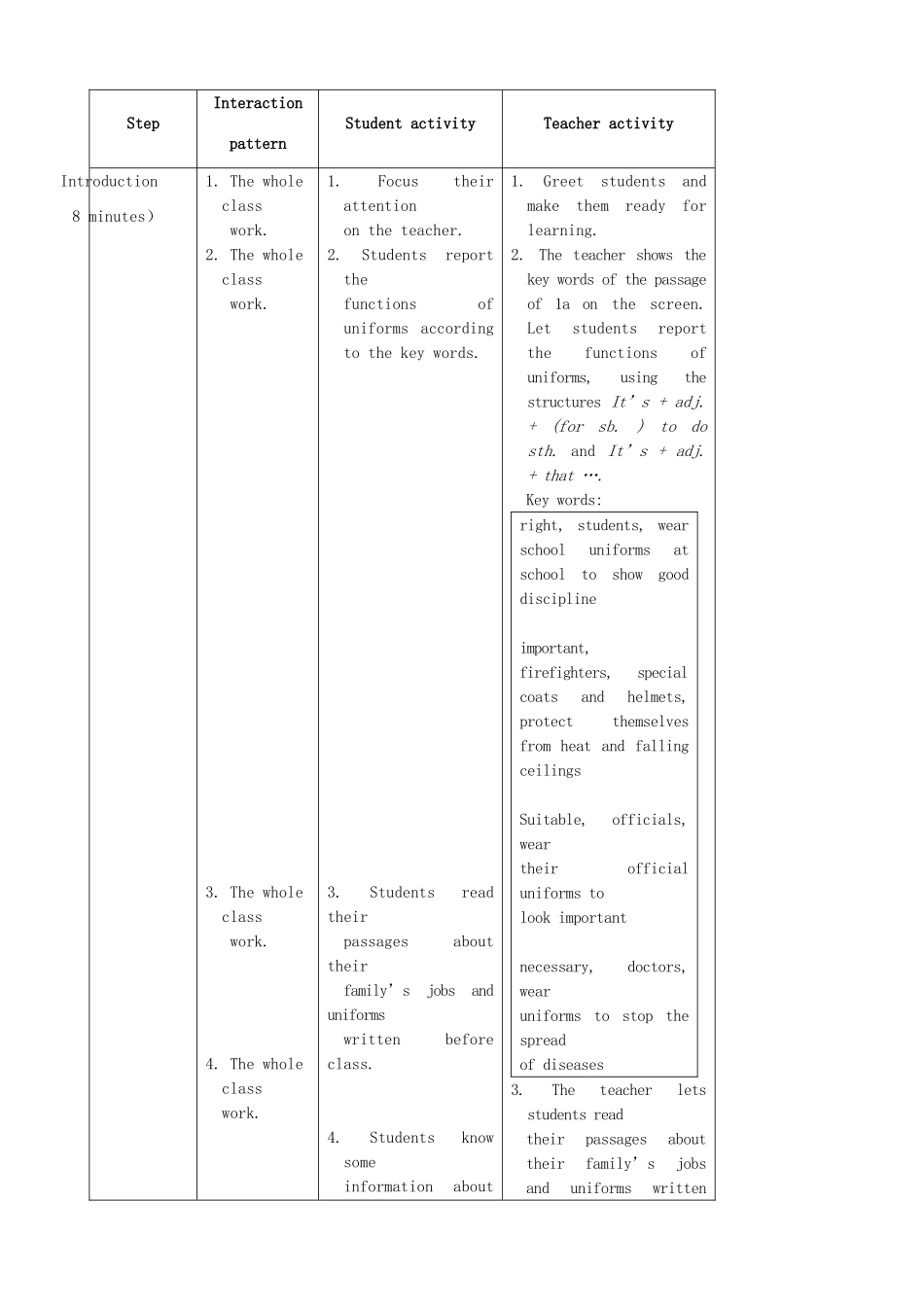 广东省肇庆市田家炳中学八年级英语下册 Unit 8 Topic 2 We can design our own uniforms Section D教案 （新版）仁爱版_第2页