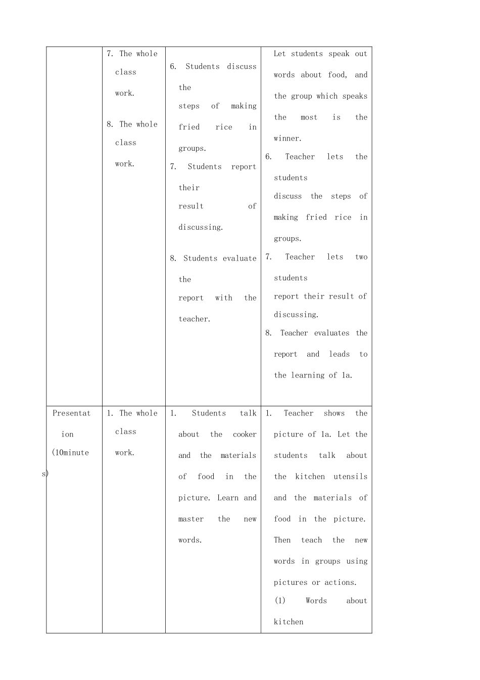 广东省肇庆市田家炳中学八年级英语下册 Unit 7 Topic 2 I’m not sure whether I can cook it well Section A教案 （新版）仁爱版_第3页