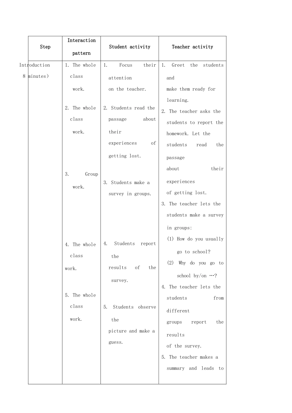 广东省肇庆市田家炳中学八年级英语下册 Unit 6 Topic 3 Bicycle riding is good exercise Section A教案 （新版）仁爱版_第2页