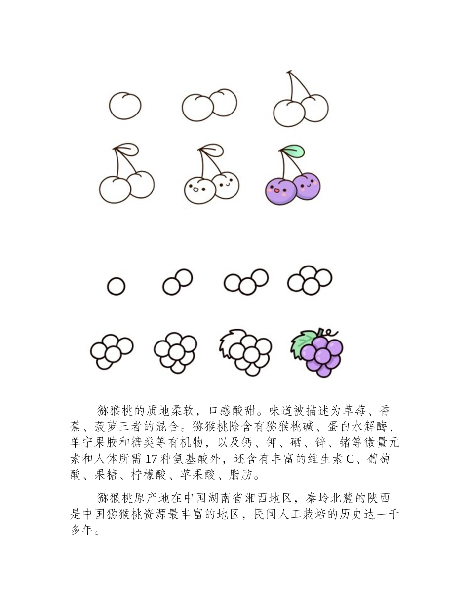 简笔画猕猴桃的画法简笔画教程2_第2页