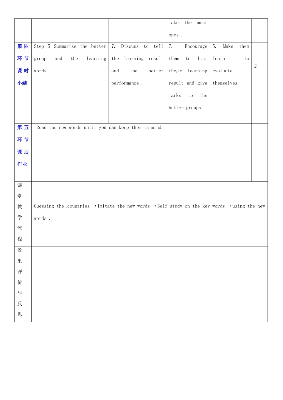 广东省深圳市宝安区上寮学校七年级英语下册《Unit2 France is calling》words教案 牛津版_第3页