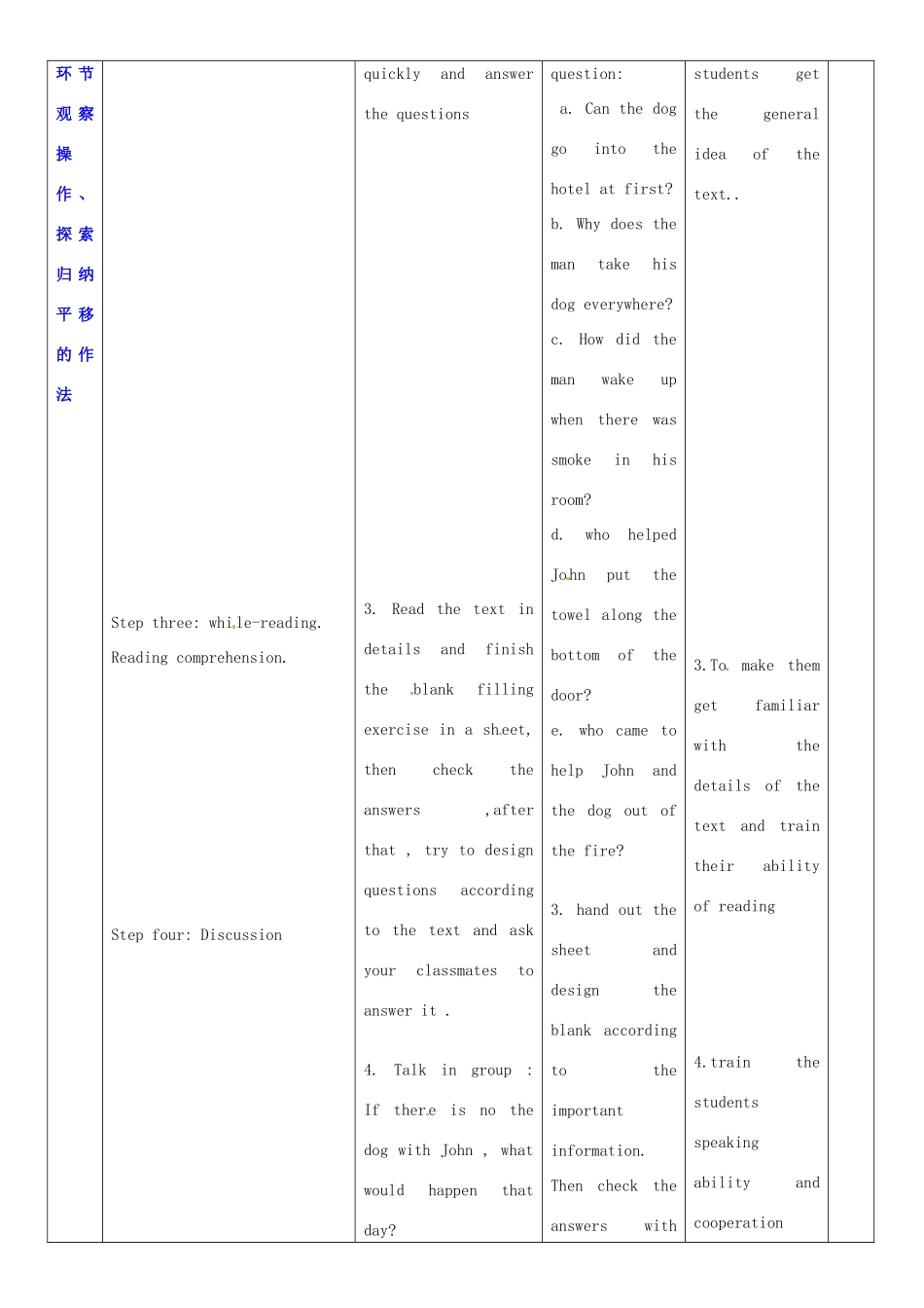 广东省深圳市宝安区上寮学校七年级英语下册《Unit 3 Our animal friends》Reading Ⅰ教案 牛津版_第2页
