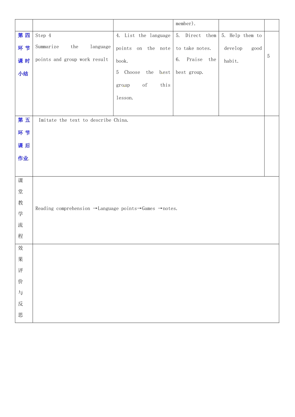 广东省深圳市宝安区上寮学校七年级英语下册《Unit 2 France is calling》Reading Ⅱ教案 牛津版_第3页