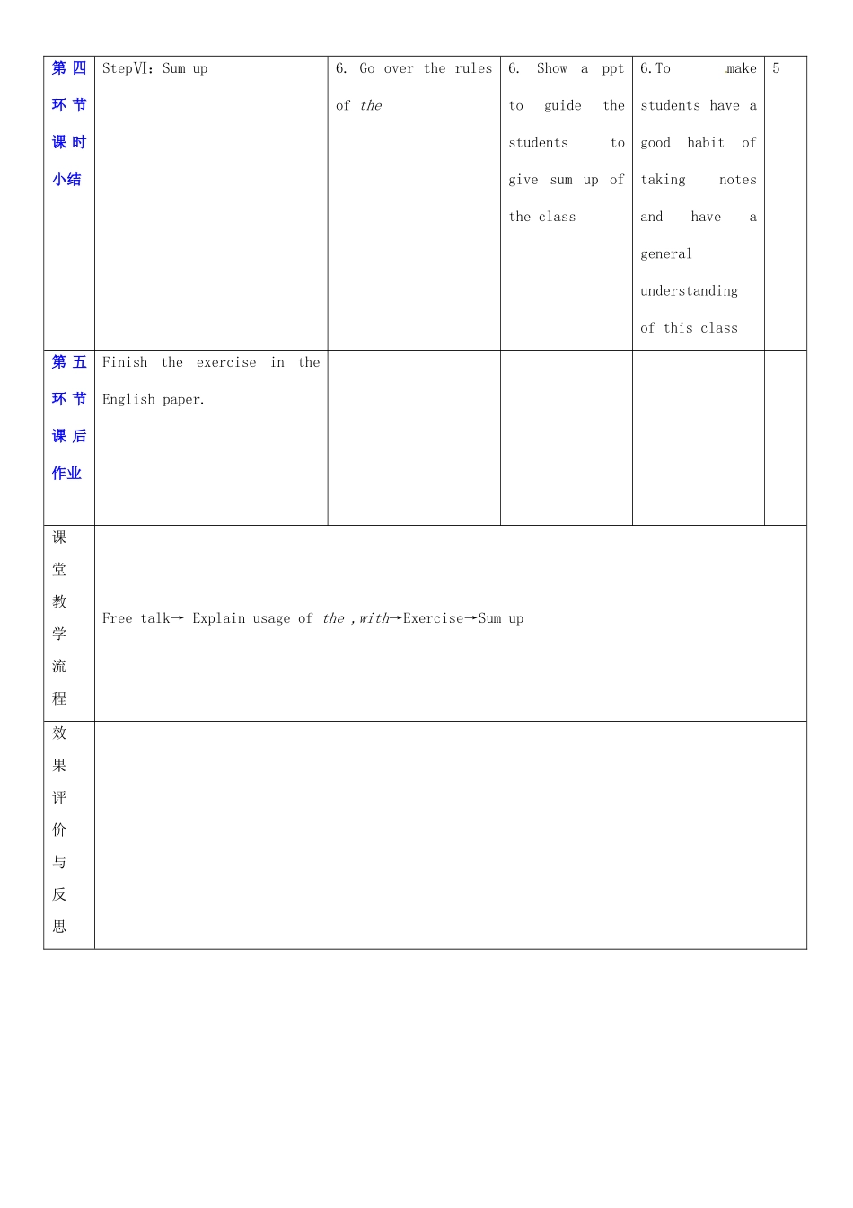 广东省深圳市宝安区上寮学校七年级英语下册《Unit 1 People around us》Grammar教案 牛津版_第3页