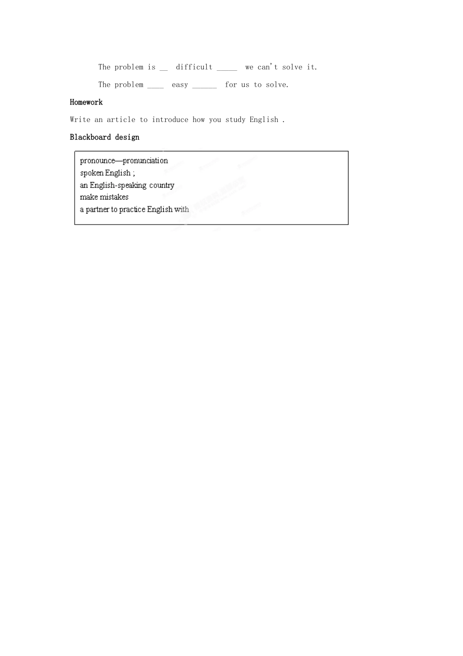 广东省汕头市龙湖实验中学九年级英语全册《Unit 1 How do you study for a test 》（Period 3）教案 人教新目标版_第3页