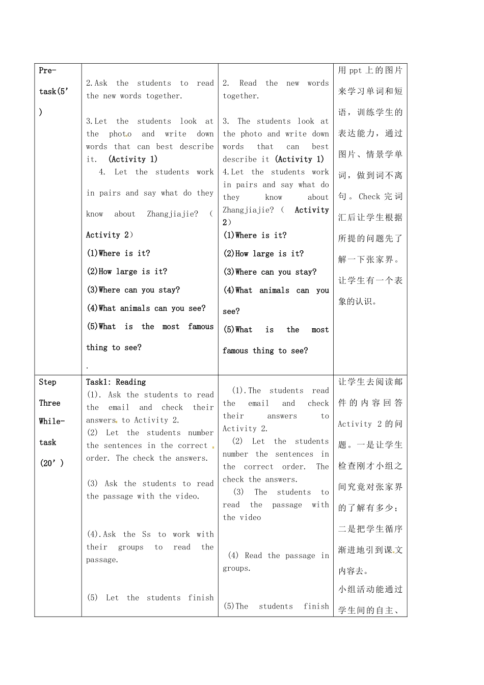 广东省惠东县教育教学研究室八年级英语下册 Module 8 Unit 2 We thought somebody was moving about教案 （新版）外研版_第2页