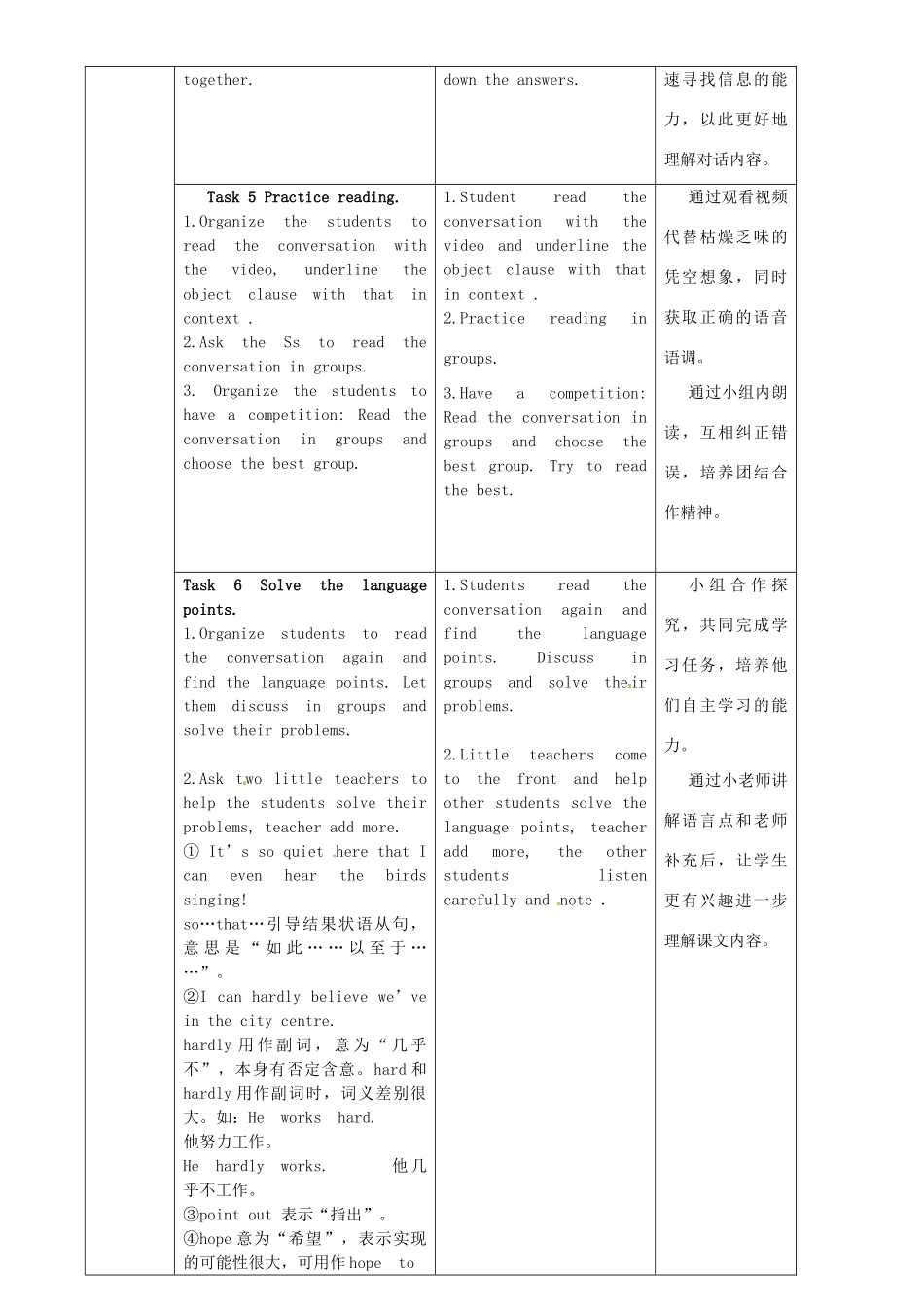 广东省惠东县教育教学研究室八年级英语下册 Module 8 Unit 1 I can hardly believe we are in the city centre教案 （新版）外研版_第3页