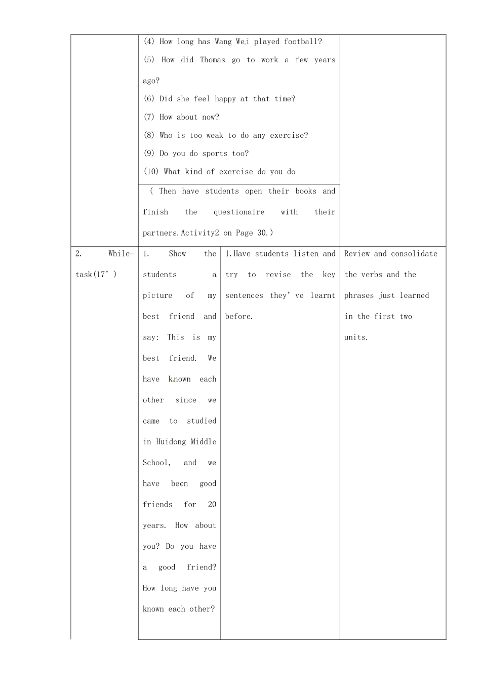 广东省惠东县教育教学研究室八年级英语下册 Module 4 Unit 3 Language in use教案 （新版）外研版_第2页