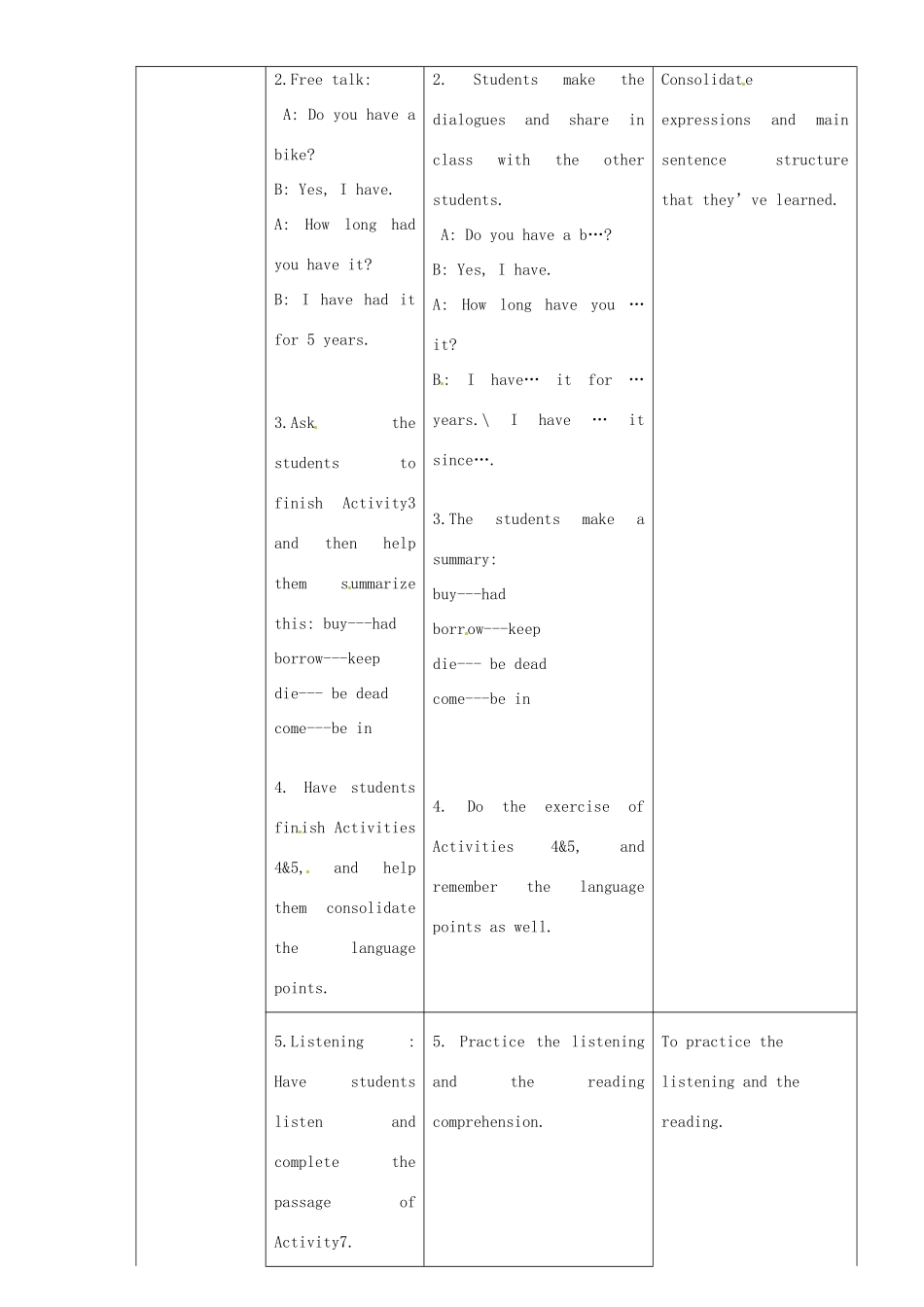 广东省惠东县教育教学研究室八年级英语下册 Module 4 Unit 3 Language in use教案 （新版）外研版_第3页