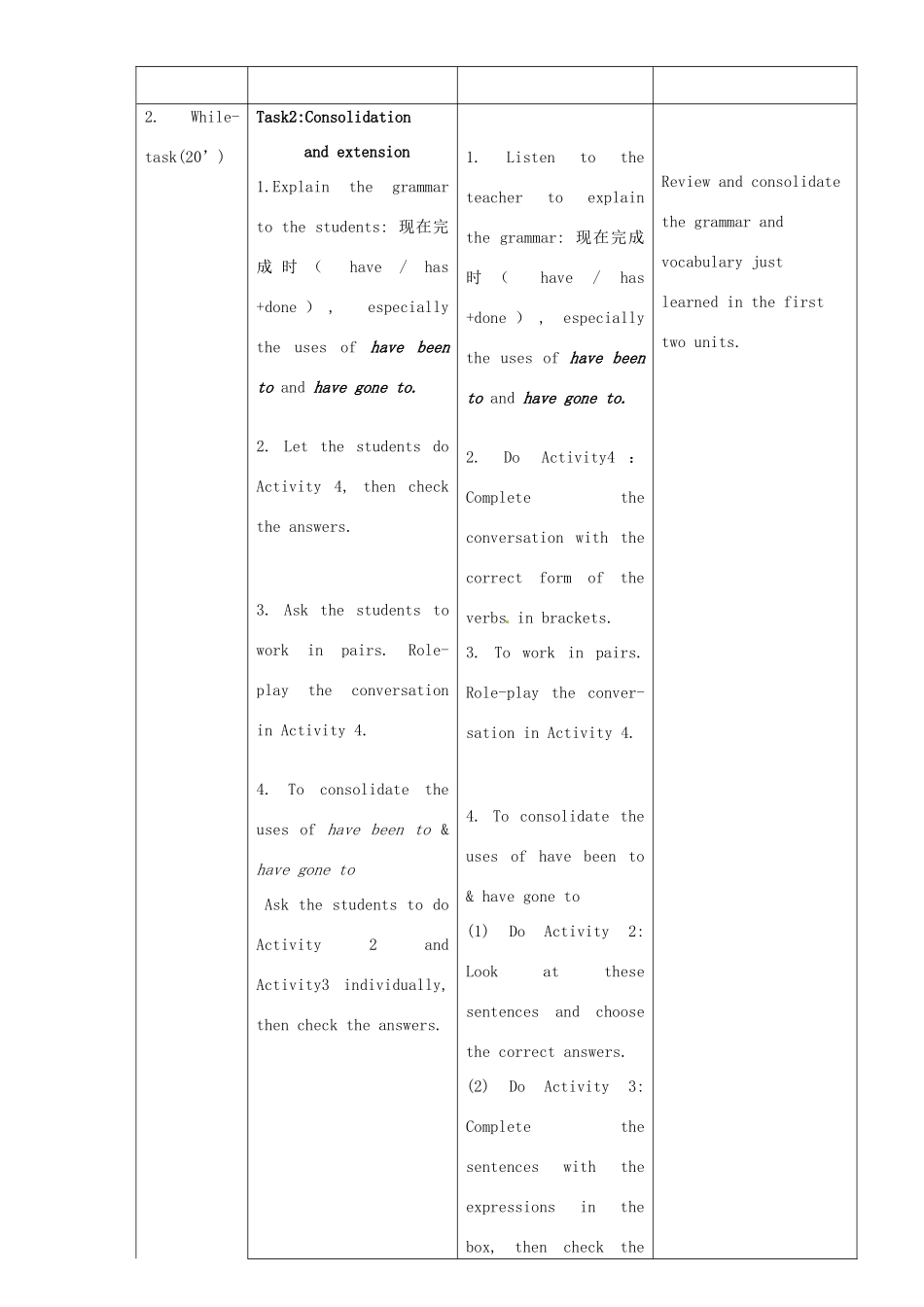 广东省惠东县教育教学研究室八年级英语下册 Module 3 Unit 3 Language in use教案 （新版）外研版_第2页
