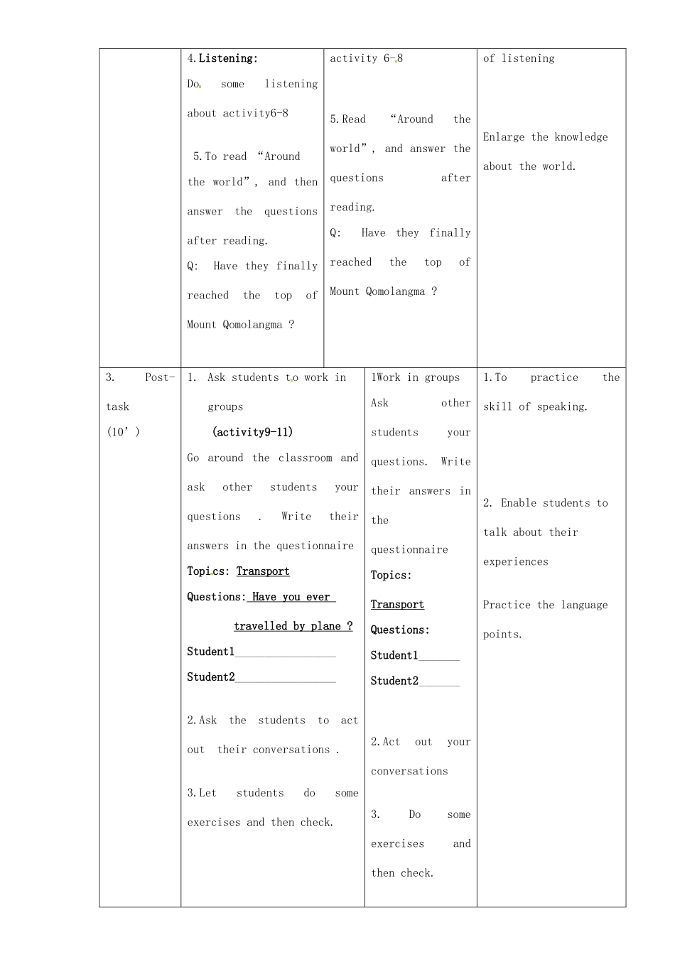 广东省惠东县教育教学研究室八年级英语下册 Module 2 Unit 3 Language in use教案 （新版）外研版_第3页