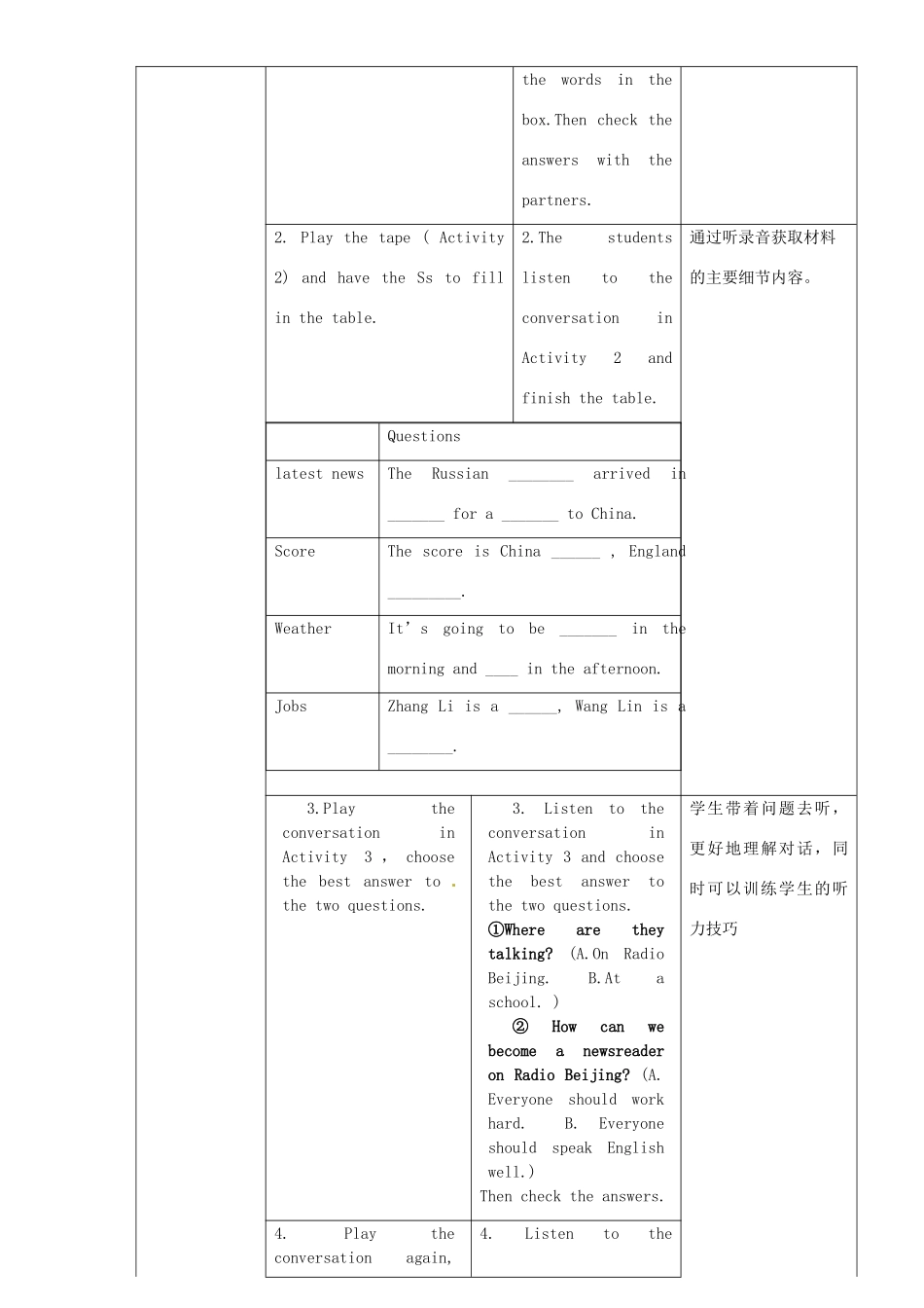 广东省惠东县教育教学研究室八年级英语下册 Module 3 Unit 1 Remember to look out for the red light教案 外研版-外研版初中八年级下册英语教案_第2页