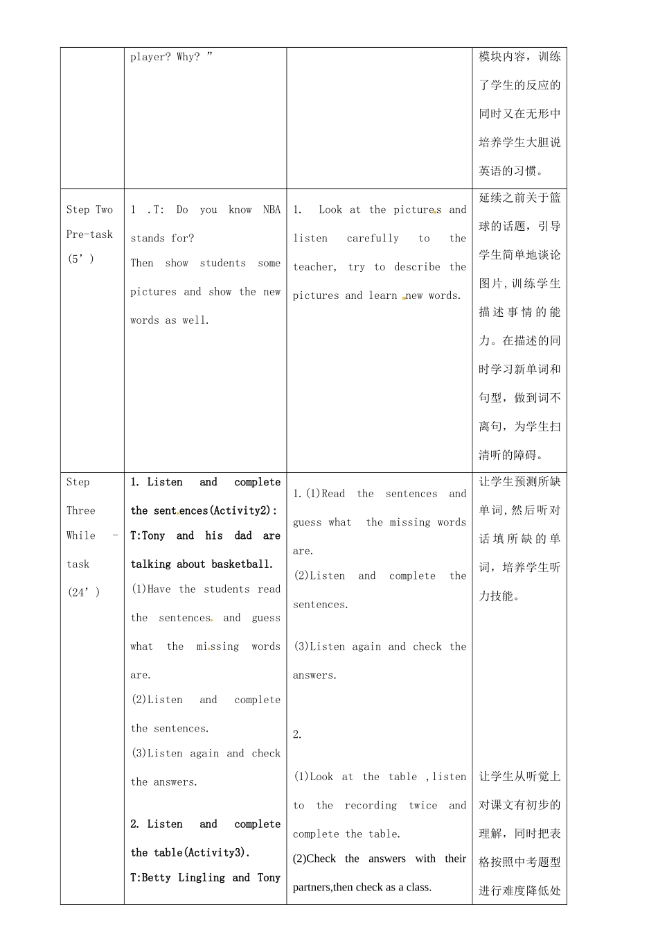 广东省惠东县教育教学研究室九年级英语上册 Module 8 Unit 1 Daming wasn’t chosen for the team last time教案 （新版）外研版_第2页