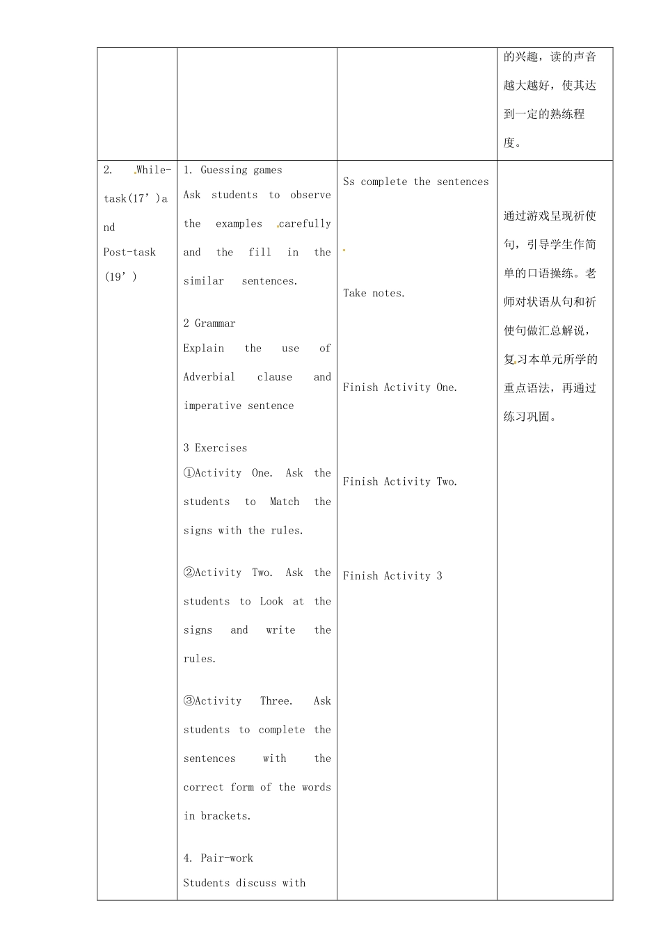 广东省惠东县教育教学研究室九年级英语上册 Module 5 Unit 3 Language in use教案 （新版）外研版_第2页