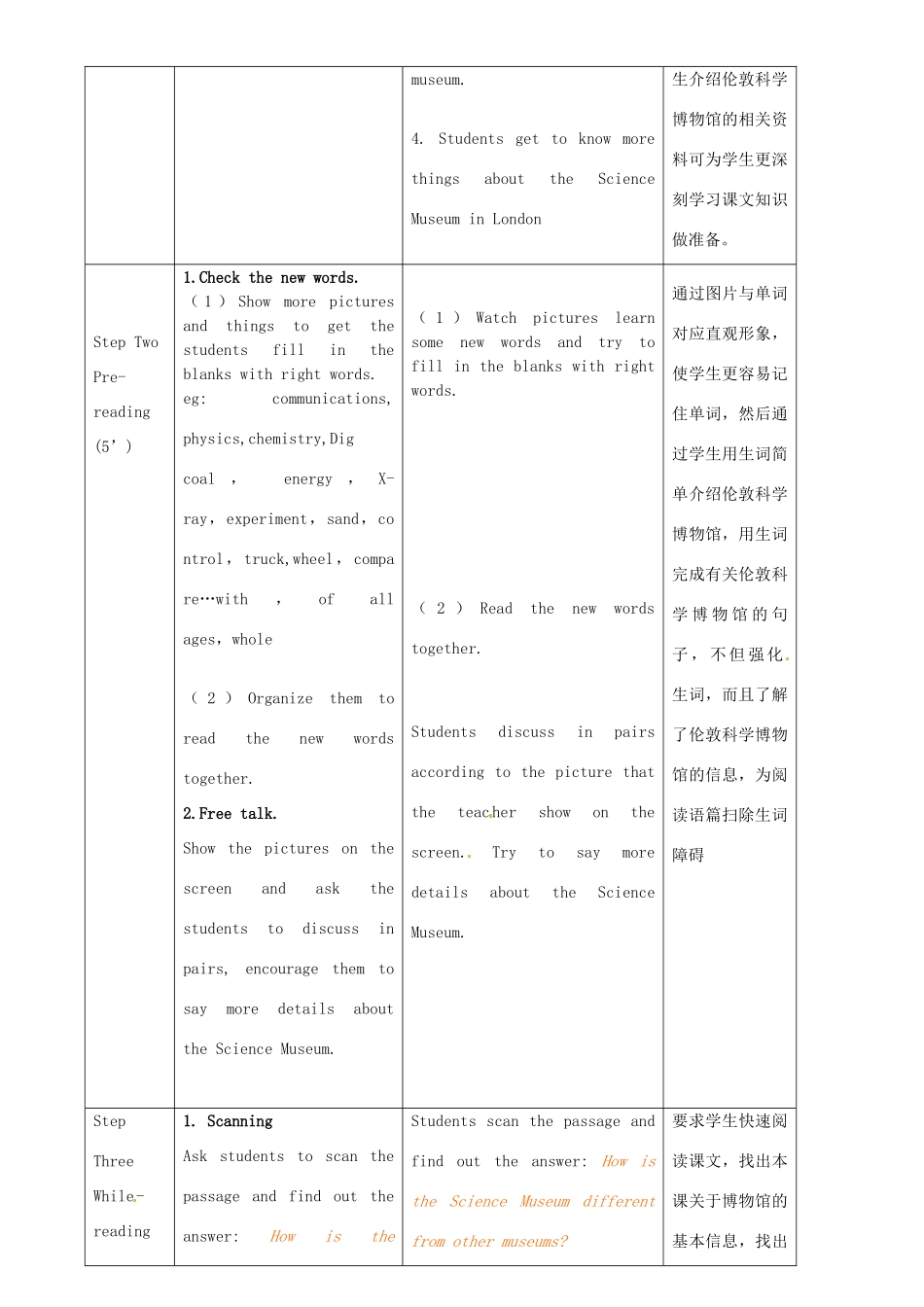 广东省惠东县教育教学研究室九年级英语上册 Module 5 Unit 2 If you ever go to London, make sure you visit the Science Museum教案 （新版）外研版_第2页