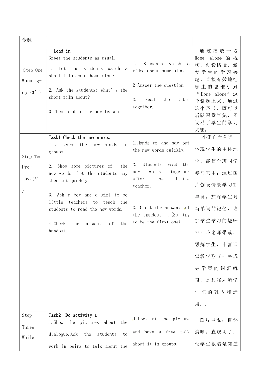 广东省惠东县教育教学研究室九年级英语上册 Module 4 Unit 1 I can look after myself, although it won’t be easy for me教案 （新版）外研版_第2页