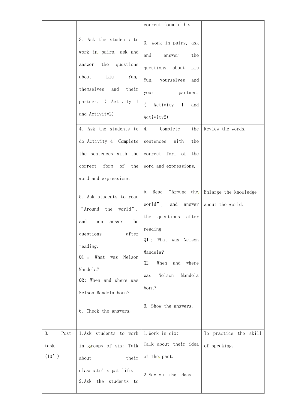 广东省惠东县教育教学研究室七年级英语下册 Module 7 Unit 3 Language in use教案 （新版）外研版-（新版）外研版初中七年级下册英语教案_第2页