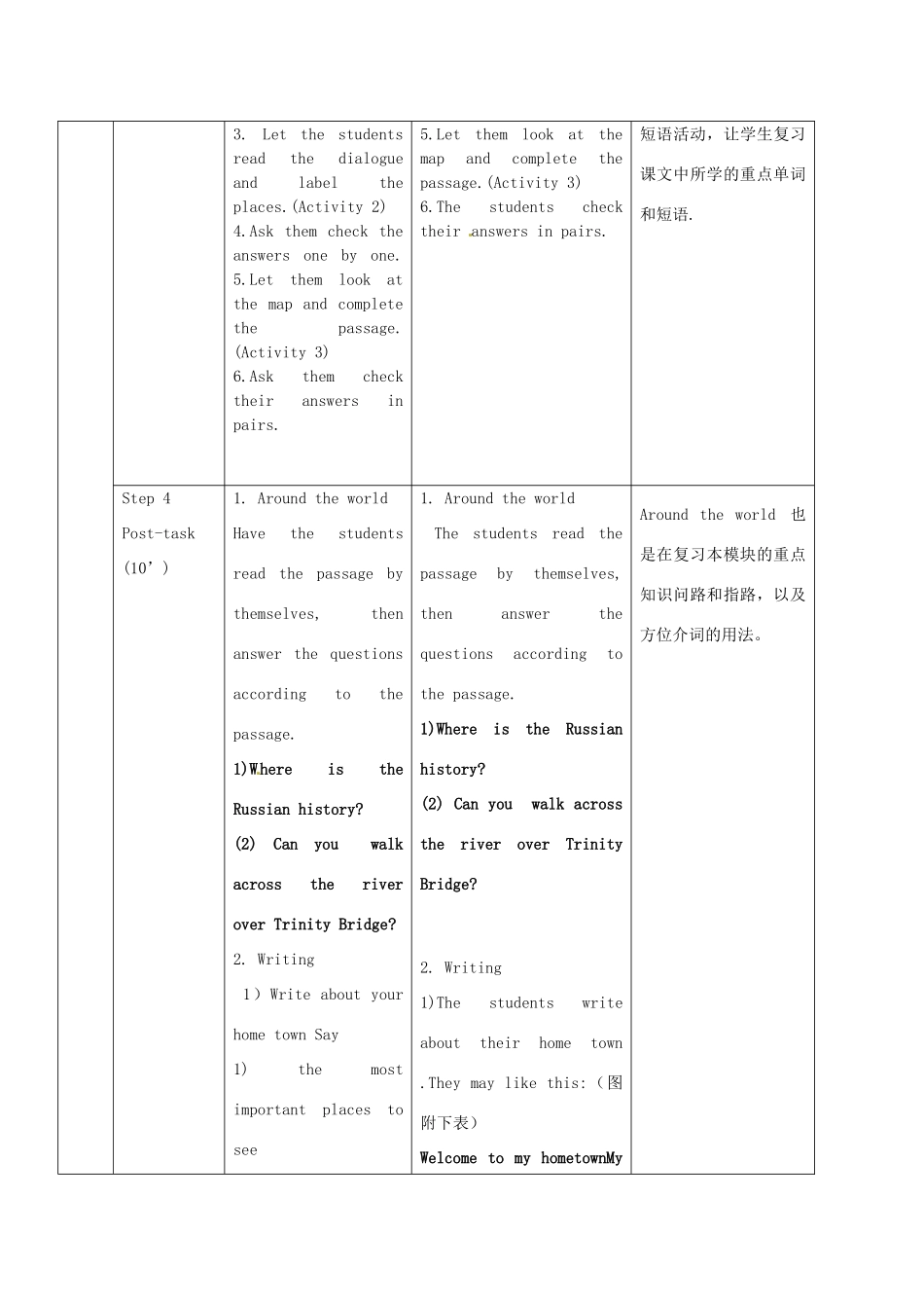 广东省惠东县教育教学研究室七年级英语下册 Module 6 Unit 3 Language in use教案 （新版）外研版_第3页