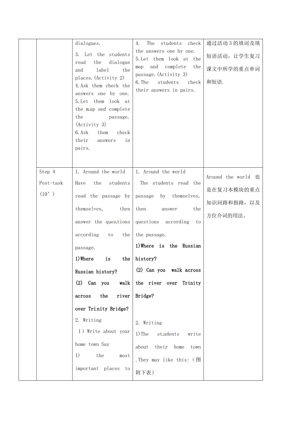 广东省惠东县教育教学研究室七年级英语下册 Module 6 Unit 3 Language in use教案 （新版）外研版-（新版）外研版初中七年级下册英语教案_第3页