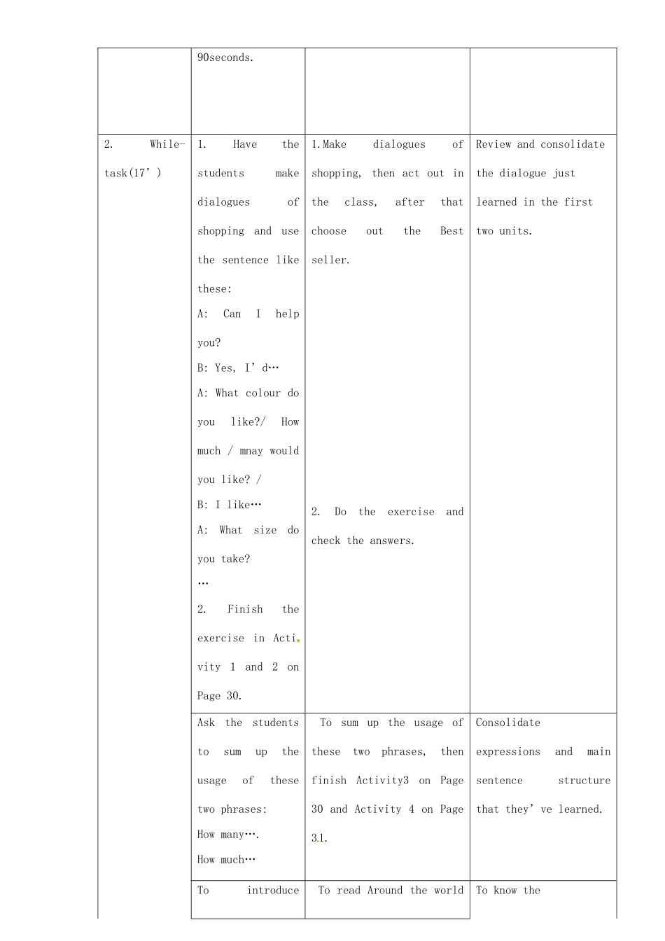广东省惠东县教育教学研究室七年级英语下册 Module 5 Unit 3 Language in use教案 （新版）外研版_第2页