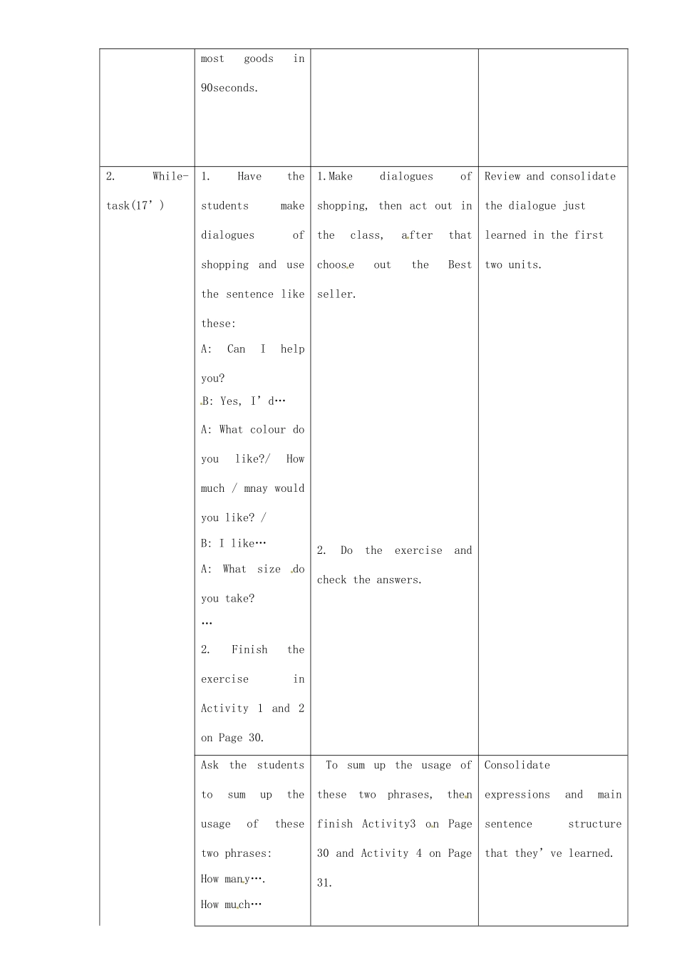 广东省惠东县教育教学研究室七年级英语下册 Module 5 Unit 3 Language in use教案 （新版）外研版-（新版）外研版初中七年级下册英语教案_第2页