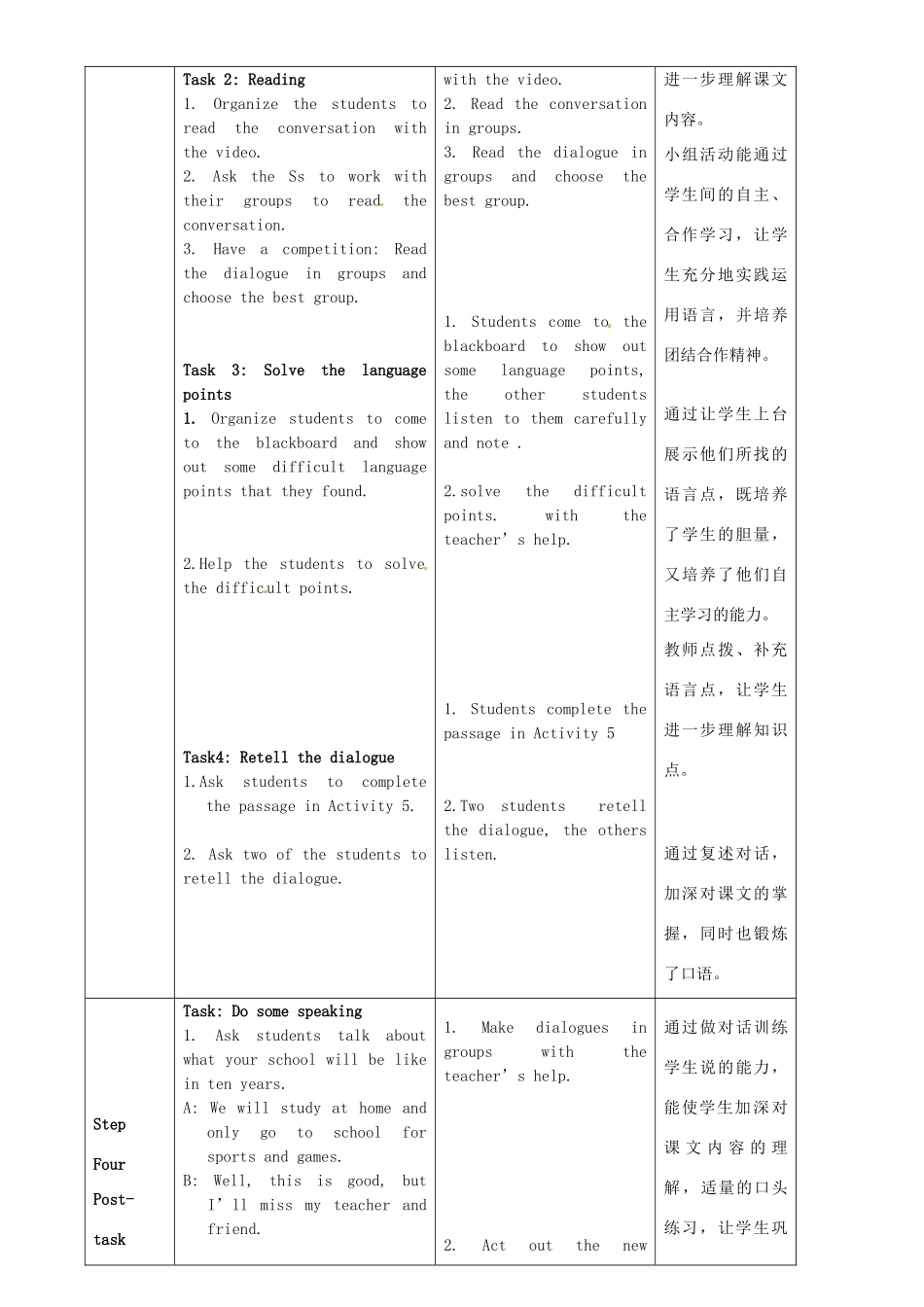 广东省惠东县教育教学研究室七年级英语下册 Module 4 Unit 1 Everyone will study at home教案 （新版）外研版-（新版）外研版初中七年级下册英语教案_第3页