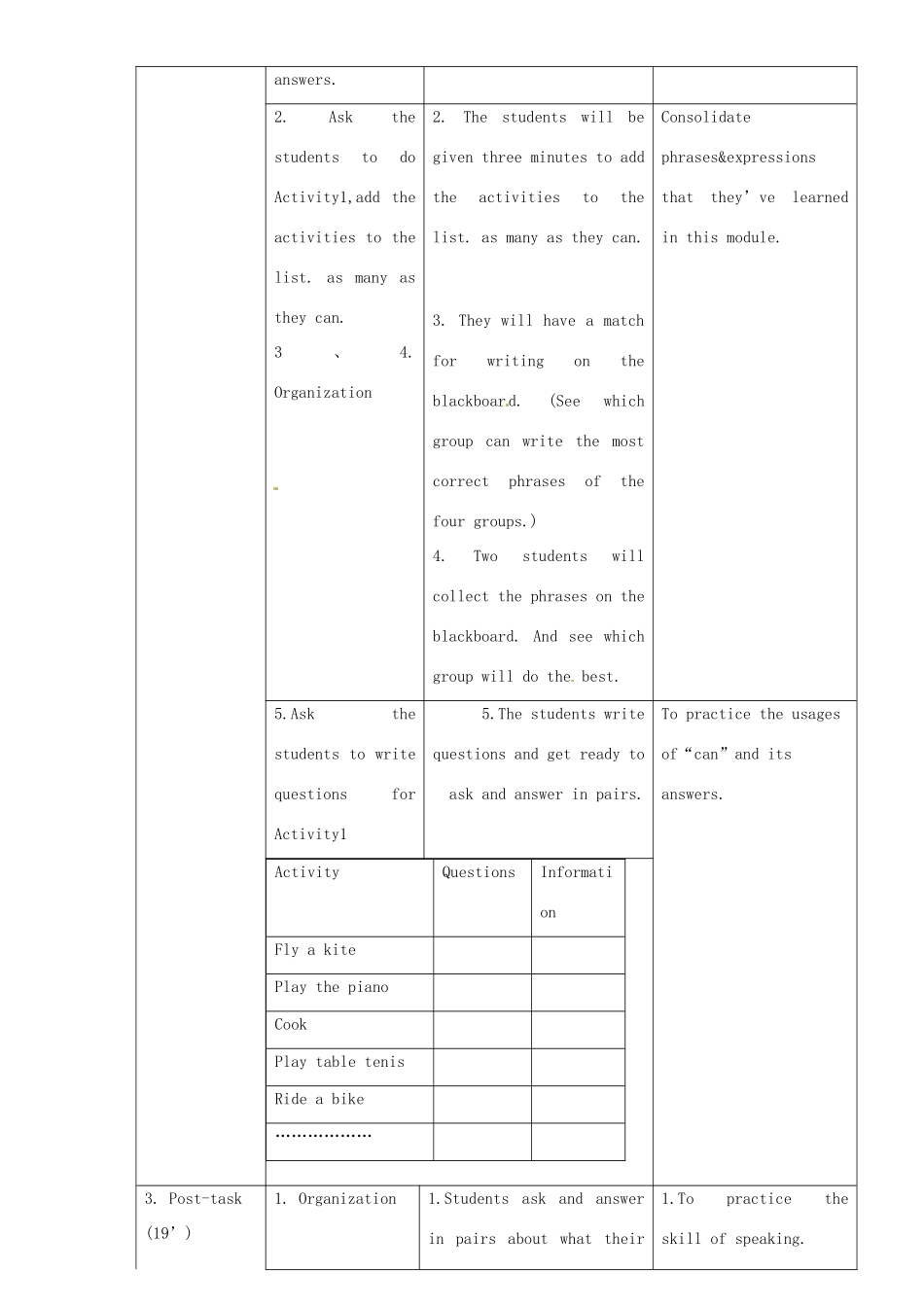 广东省惠东县教育教学研究室七年级英语下册 Module 2 Unit 3 Language in use教案 （新版）外研版_第2页