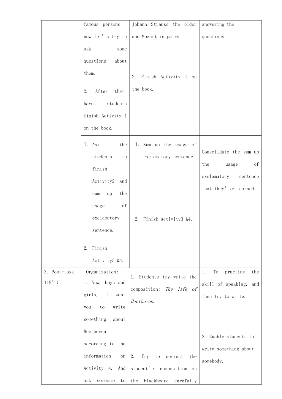 广东省惠东县教育教学研究室七年级英语下册 Module 12 Unit 3 Language in use教案 （新版）外研版_第2页