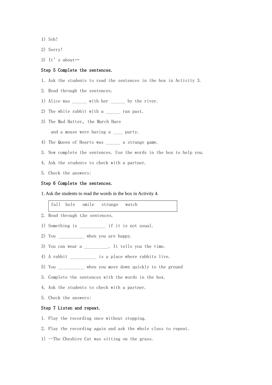广东省佛山市顺德区大良顺峰初级中学八年级英语上册 Module 7 A famous story教案 （新版）外研版_第3页