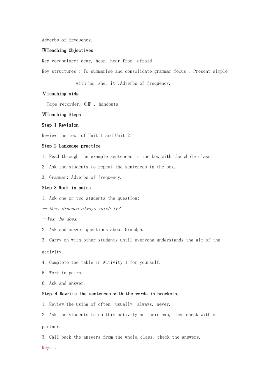 广东省佛山市第十四中学七年级英语上册《Module 8 Choosing presents Unit3 Language in use》教案 外研版_第2页