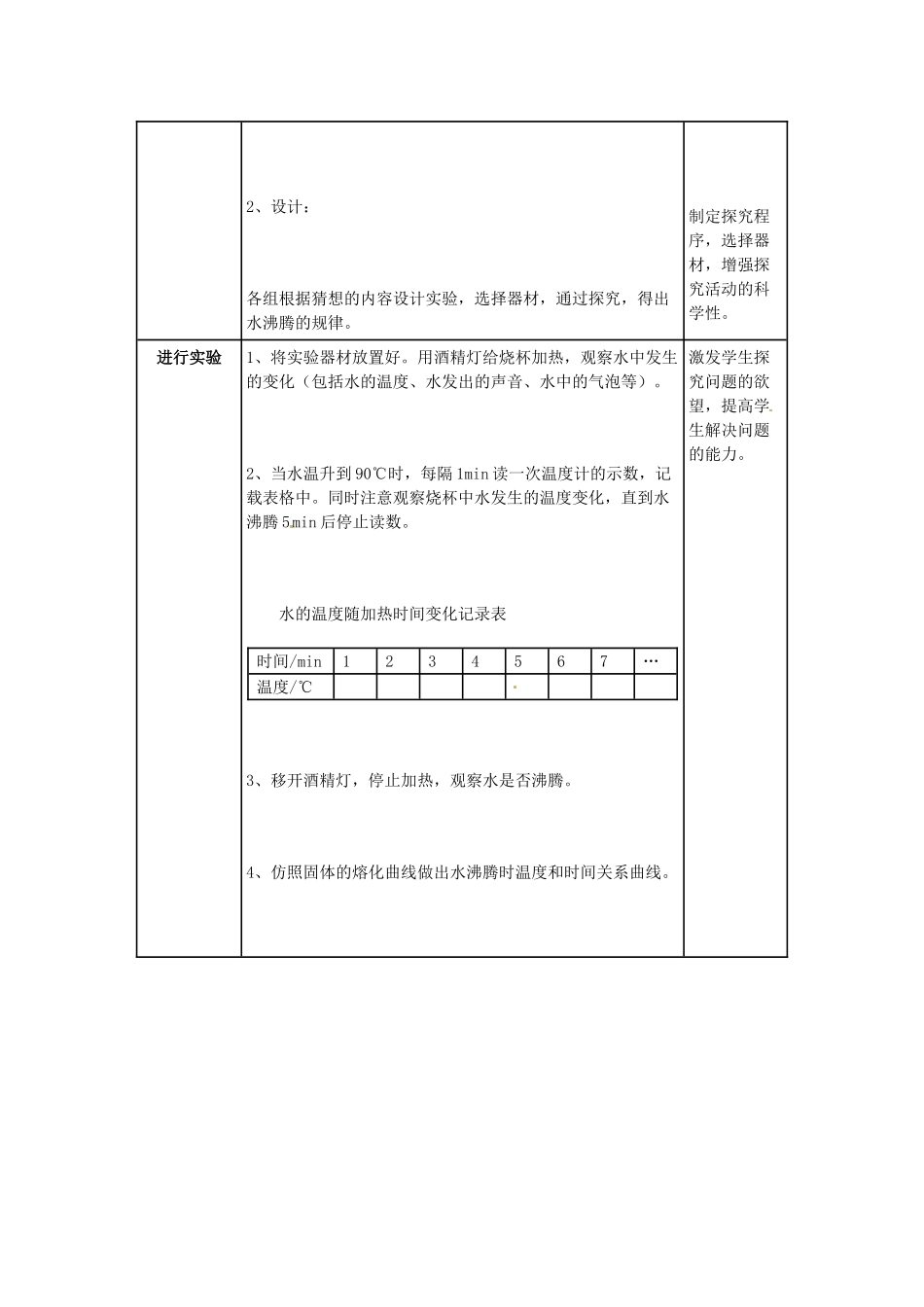 山西省太谷县明星中学八年级物理上册《探究水的沸腾现象”实验》教案 新人教版_第3页