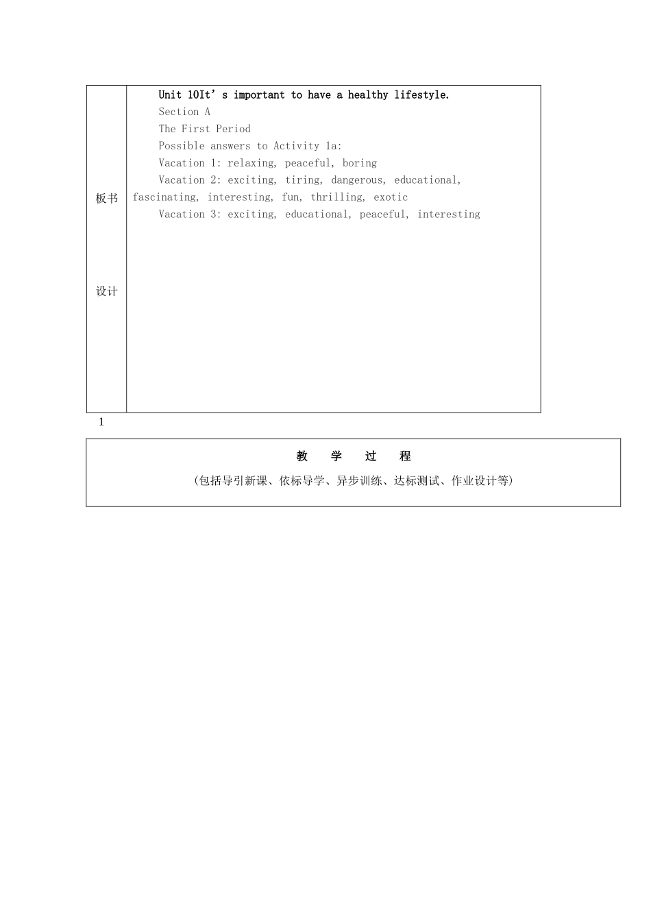 山东省龙口市诸由观镇诸由中学九年级英语全册《Unit 10 It's important to have a healthy lifestyle》教案1 鲁教版_第2页