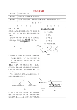 山东省郯城县红花镇中考物理专题复习 光学作图教案-人教版初中九年级全册物理教案