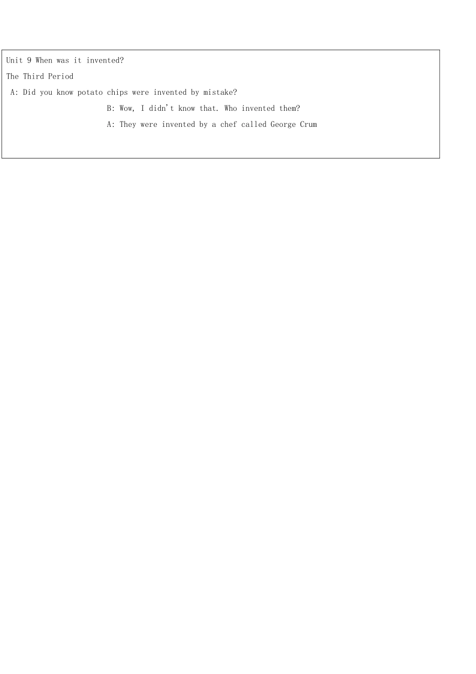 山东省郯城县第三初级中学九年级英语全册《Unit 9 When was it invented Period3》教案 人教新目标版_第3页
