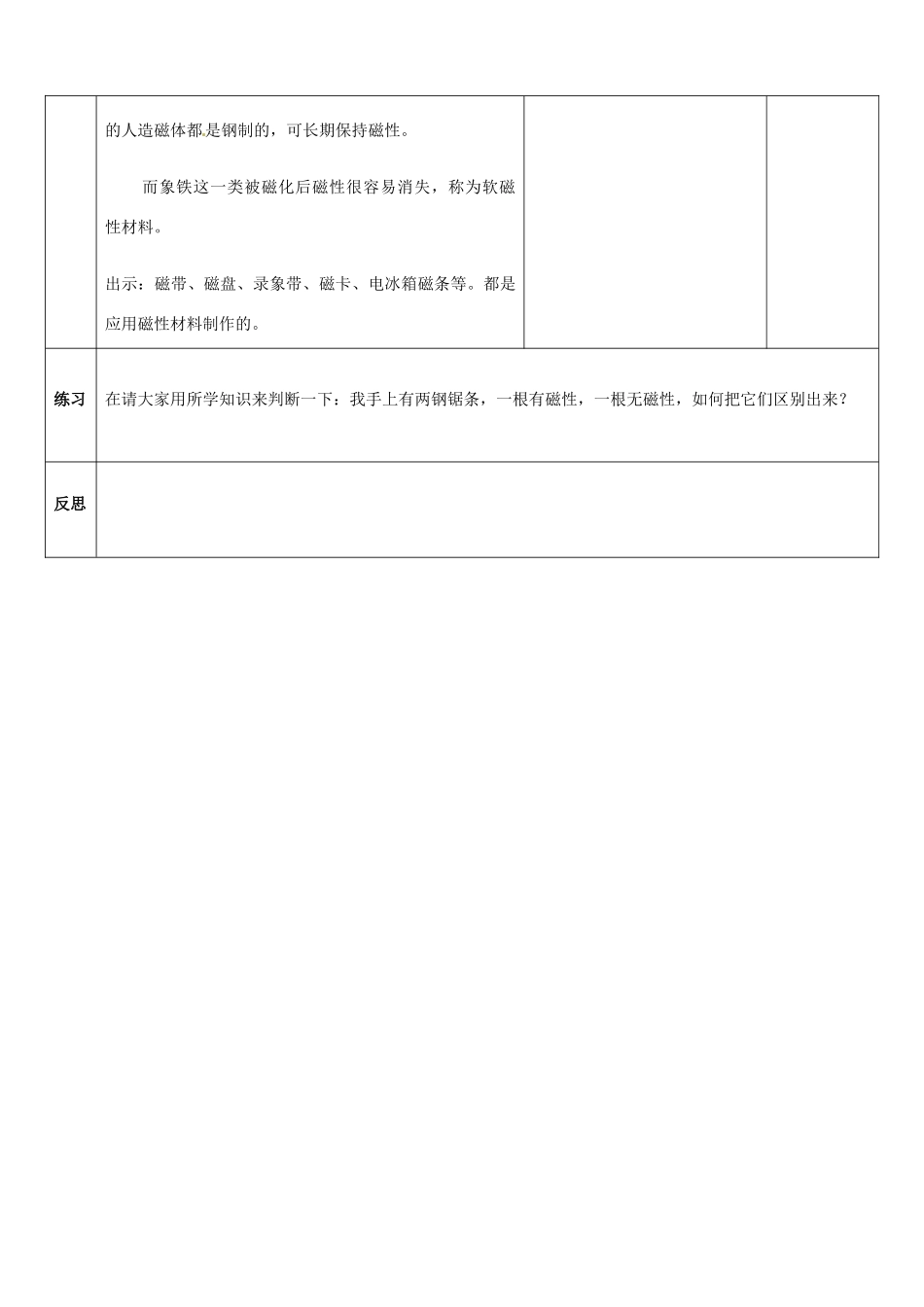 山东省邹平县实验中学八年级物理下册 9.1《磁现象》教案 新人教版_第3页