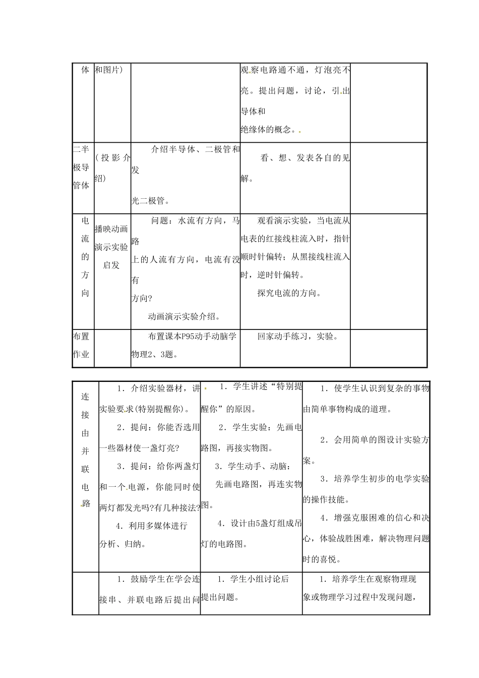 山东省邹平县实验中学八年级物理上册 5.3《串联和并联》教学设计1 新人教版_第3页