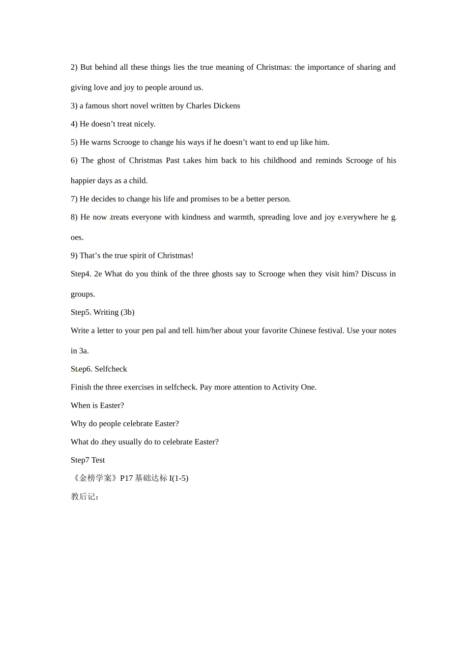 山东省邹平县实验中学九年级英语全册 Unit 2 I think that mooncakes are delicious！（第四课时）教案 （新版）人教新目标版_第2页