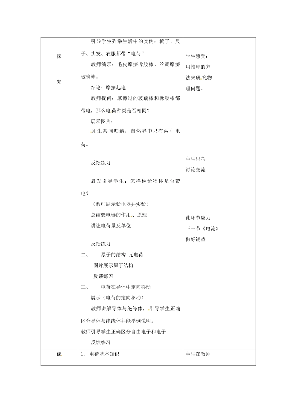 山东省胶南市大场镇中心中学九年级物理全册 电流和电路教案 新人教版_第2页