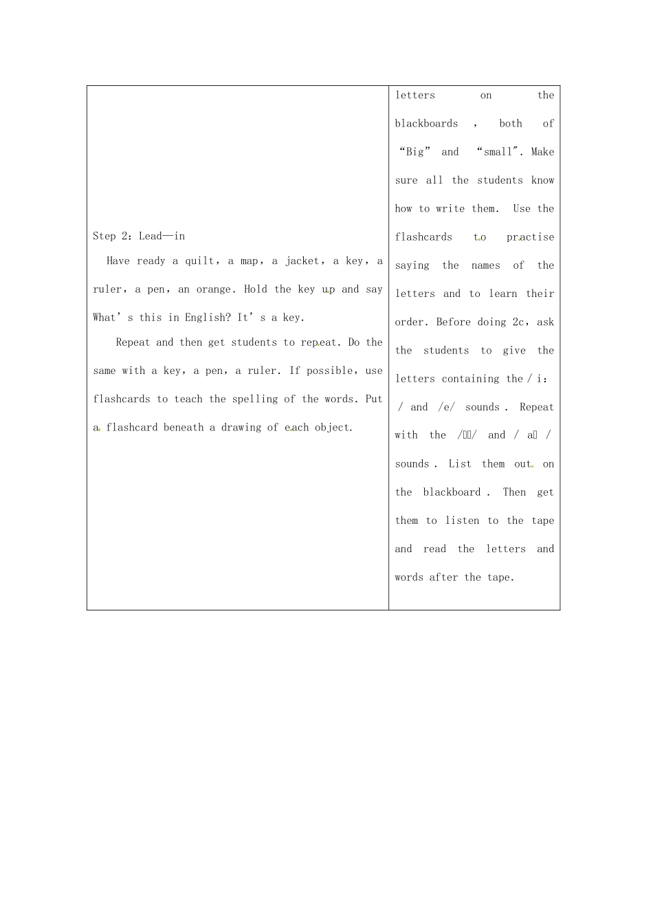 山东省烟台20中七年级英语 《Unit 2 What’s this in English？》教学设计_第3页