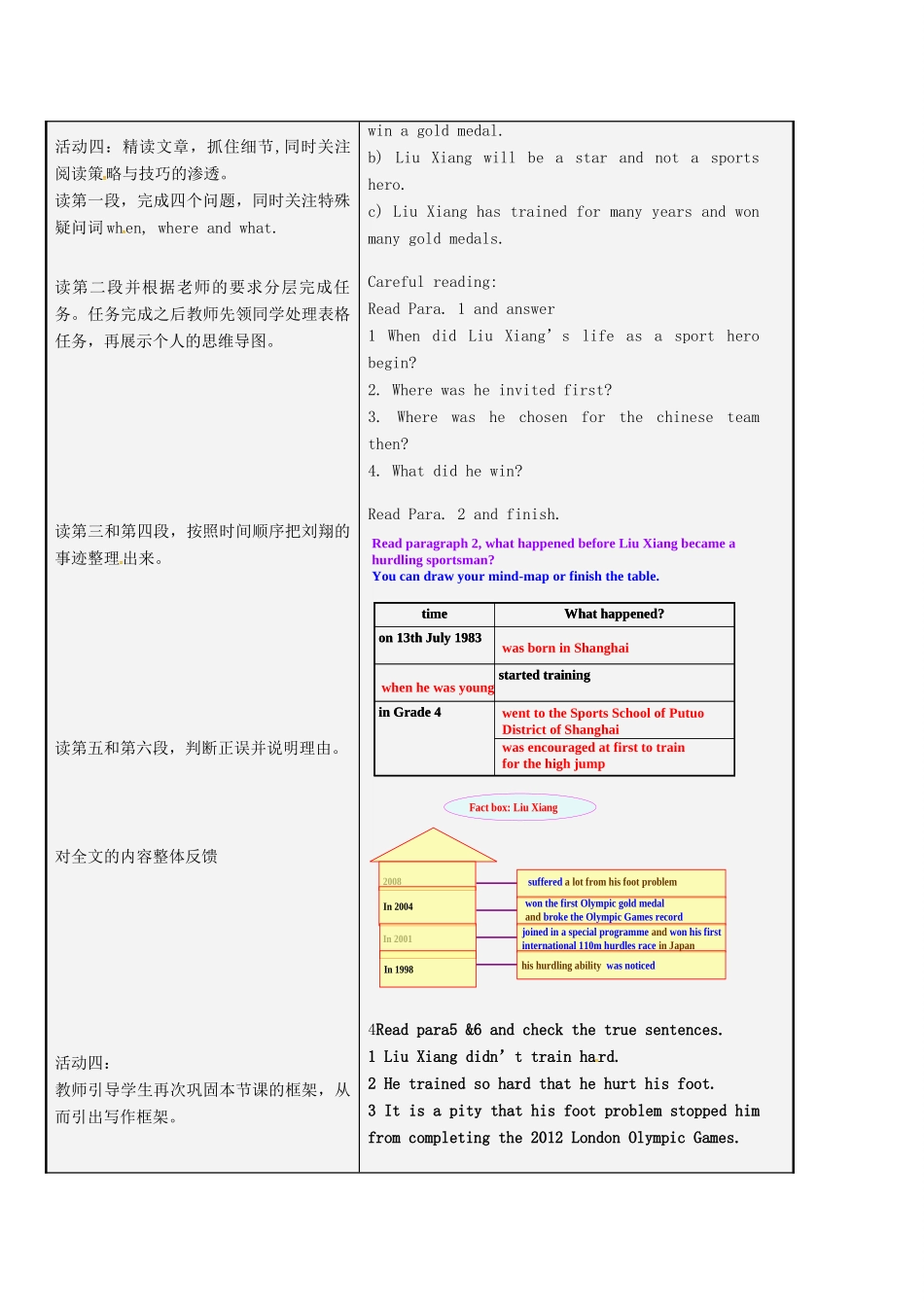 山东省潍坊高新技术产业开发区九年级英语上册 Moudle 8 Sports life Unit 2 He was invited to competitions around the world教案 （新版）外研版-（新版）外研版初中九年级上册英语教案_第2页