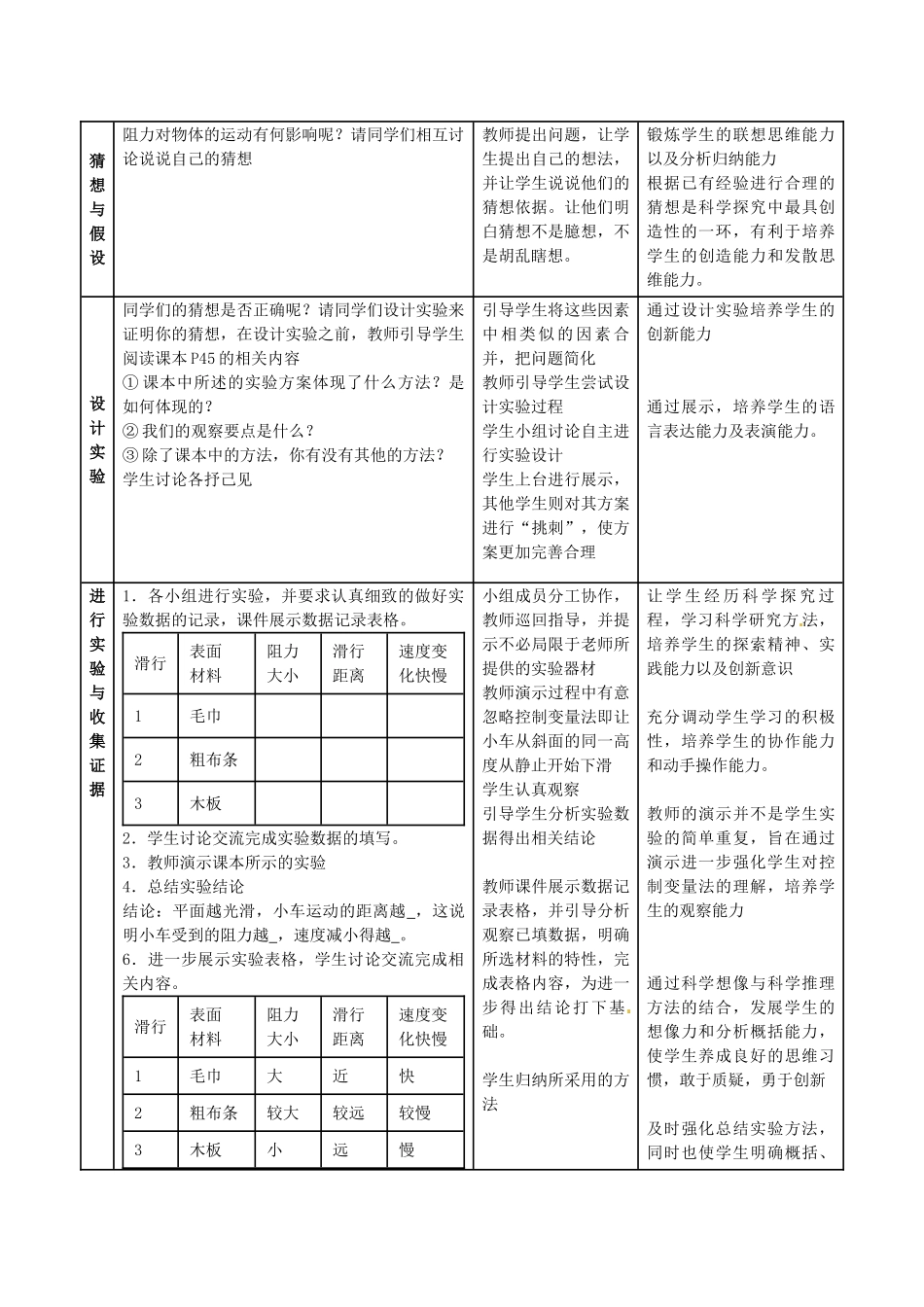 山东省滕州市大坞镇大坞中学八年级物理下册《牛顿第一定律》教案 新人教版_第2页