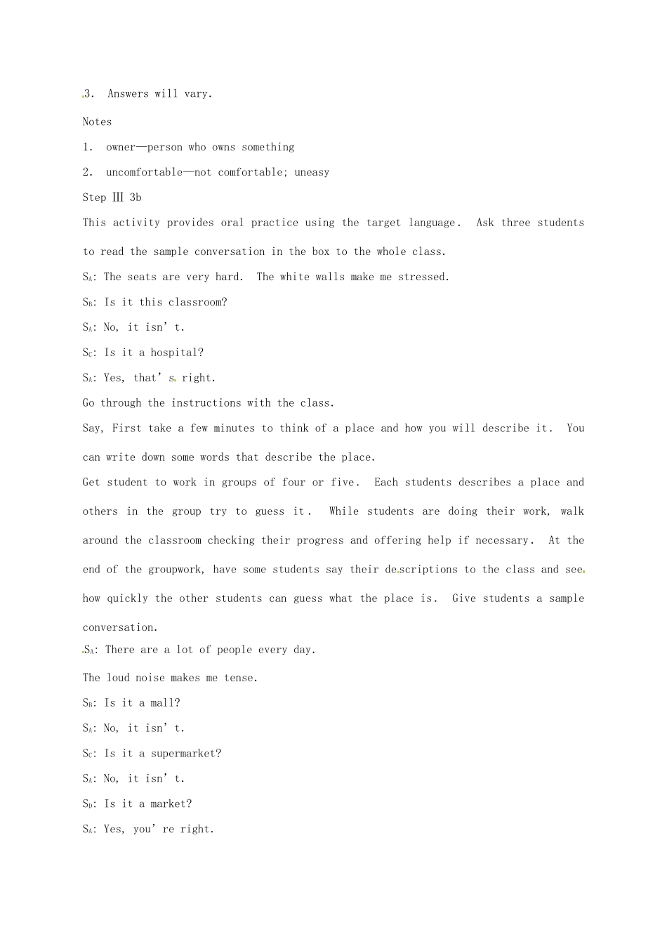 山东省滕州市大坞镇大坞中学九年级英语《Unit 13 Rainy days make me sad Section A（3-4）》教案_第3页