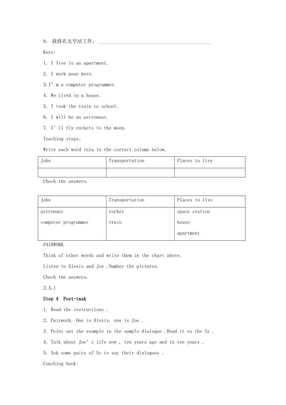 山东省枣庄市峄城区吴林街道中学八年级英语下册 Unit 1《Will peopli have robots》（第四课时）教案 人教新目标版_第2页