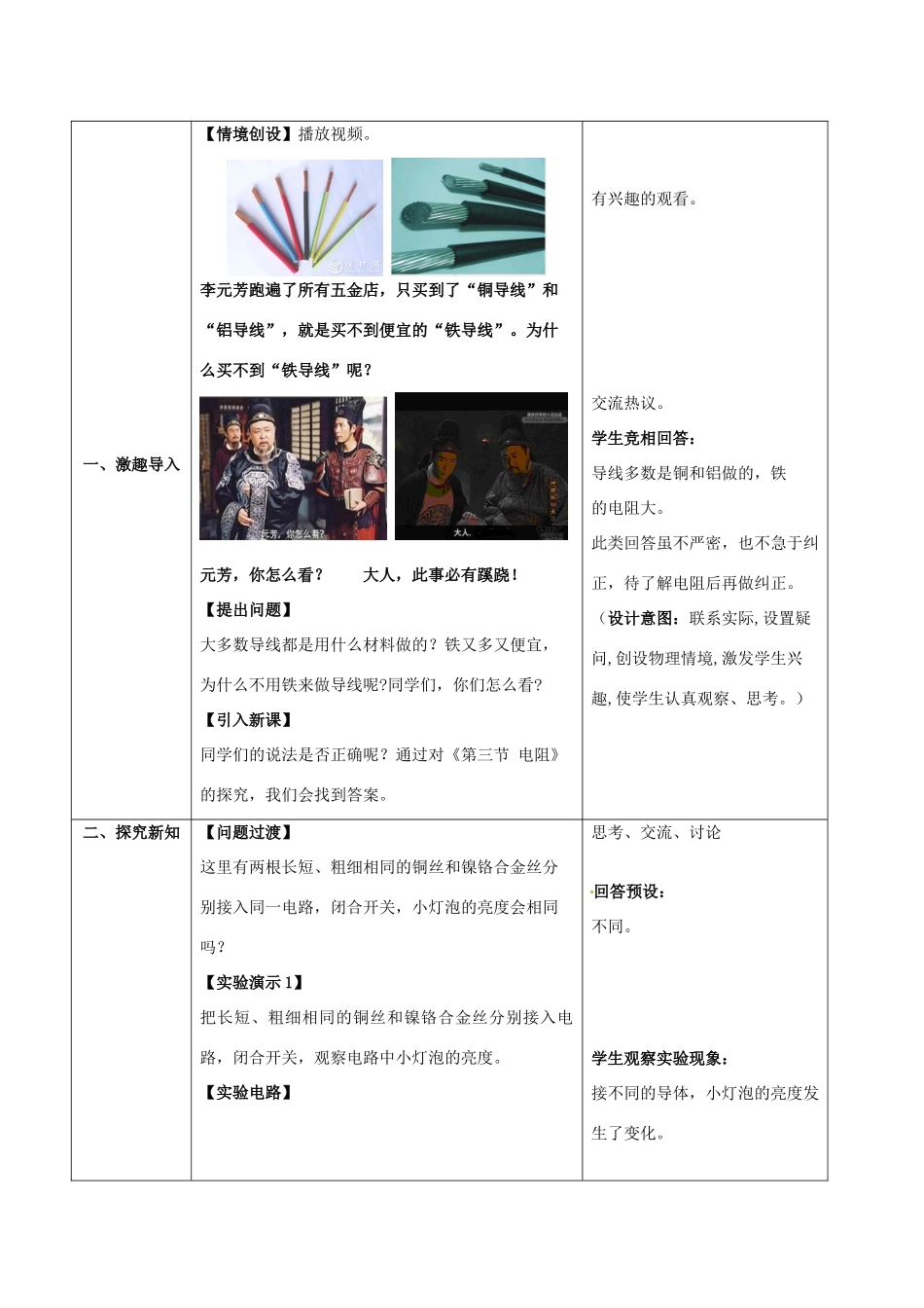 山东省枣庄市峄城区吴林街道中学九年级物理全册 16.3 电阻教案 （新版）新人教版_第2页