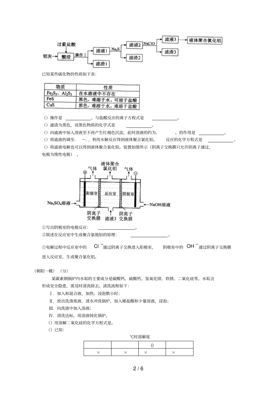 2014北京城六区高考一模工艺流程汇编_第2页