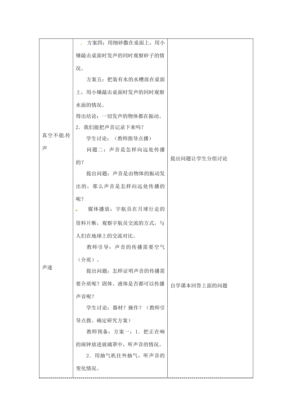 山东省枣庄八年级物理上册 第二章 第一节 声音的产生教案_第3页