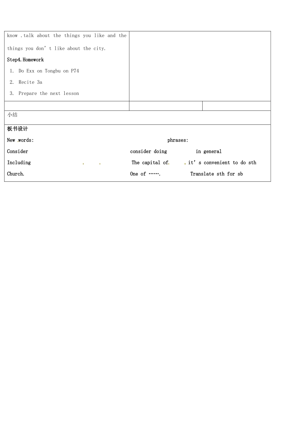 山东省临沂市郯城县九年级英语《Unit7 Where would you like to visit？》教案四 人教新目标版_第3页