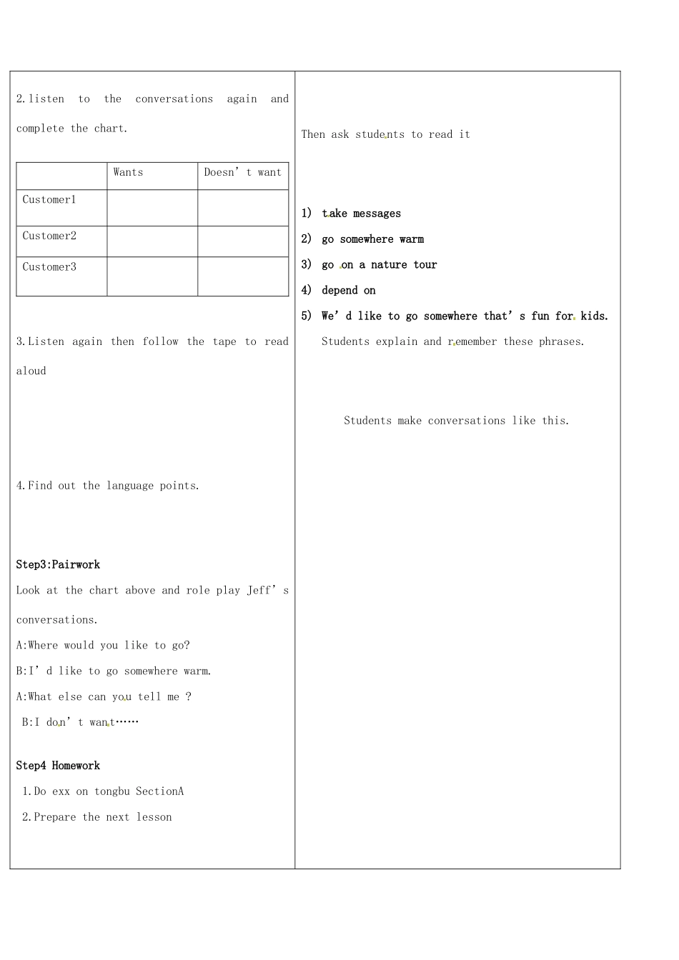 山东省临沂市郯城县九年级英语《Unit7 Where would you like to visit？》教案六 人教新目标版_第2页
