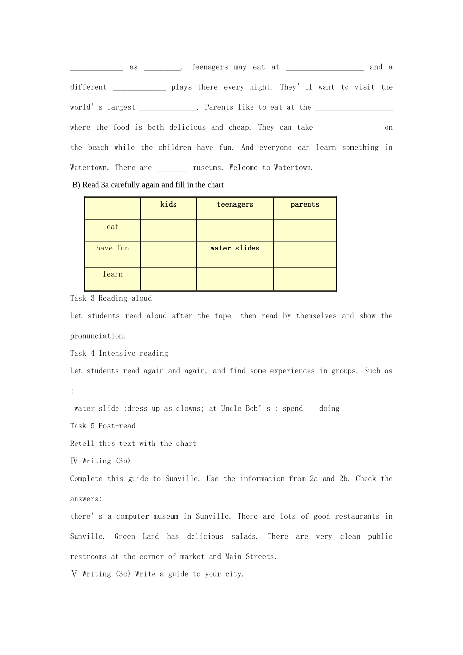 山东省临沂凤凰岭中学八年级英语《Unit11  SectionA3a-4》教案 人教新目标版_第2页