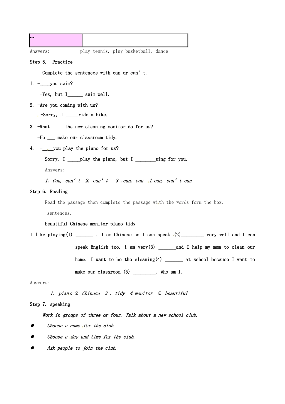 山东省临朐县沂山风景区七年级英语下册 Module 2 Unit 3 languages in use教案 （新版）外研版-（新版）外研版初中七年级下册英语教案_第2页